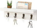 HRONRAD Rustic Key Holder for Wall, Farmhouse Wall Shelf by Hronrad