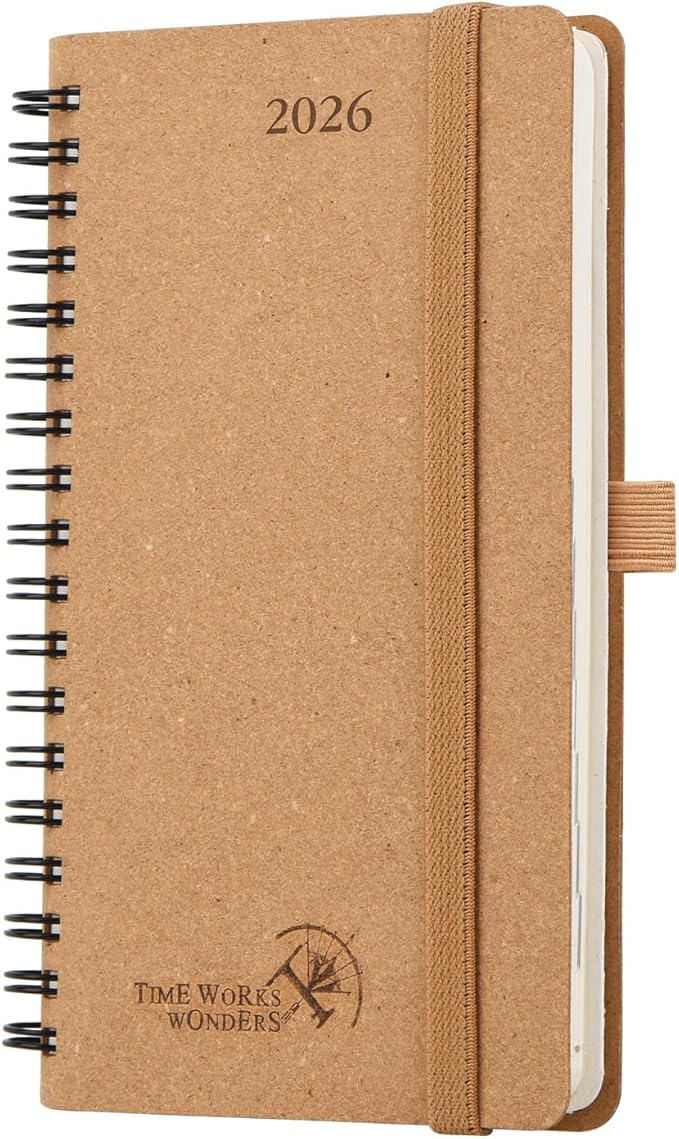 POPRUN 2026 Recycled Weekly Planner 12 Months Pocket Size by POPRUN