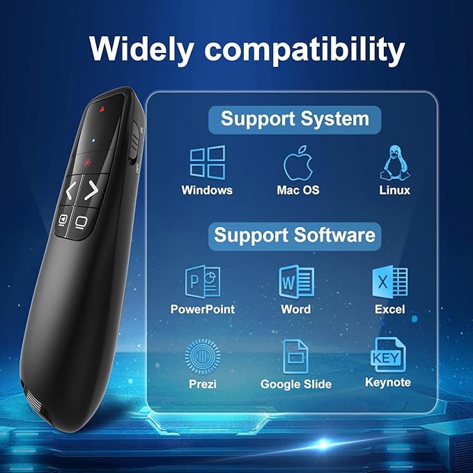 Wireless Presentation Clicker PowerPoint Presenter Remote: Clicker - Image 6