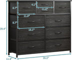 LUMTOK 10-Drawer Dresser, Fabric Dressers Drawers - Image 3