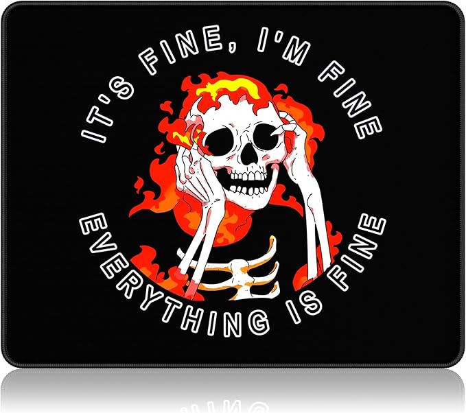Auhoahsil Mouse Pad, 12 x 10 in Cute Skull Theme Computer Mouse Pad by Auhoahsil