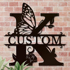 Personalized Custom Letter Name metal Signs, Custom Black Letter Monogram Wall - Image 4