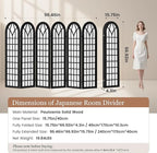 Asnefeli 6 Panel Japanese Room Divider, Shoji Style Partition Divider, Fully - Image 6