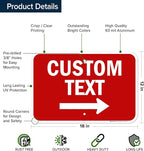 Custom Arrow, Custom Directional Sign, Right Arrow, 12x18 Inches, Rust Free - Image 6