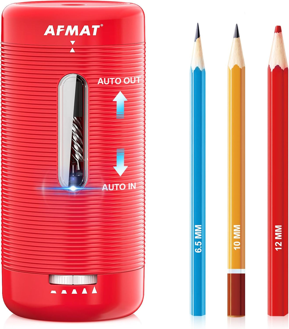 AFMAT Electric Pencil Sharpener, Fully Automatic Pencil Sharpener, Auto in & Out
