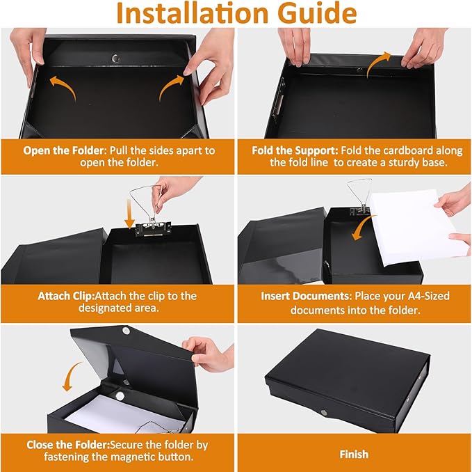 HUA JIE A4 Storage File Boxes Plastic Archives Cases - Image 6