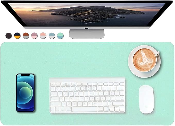 SUJAYU Dual Sided PU Leather Desk Pad, Mouse Pad, Office Desk Mat, Non-Slip by SUJAYU