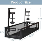 Under Desk Cable Management Tray, Cable Management Under Desk No Drill - Image 2