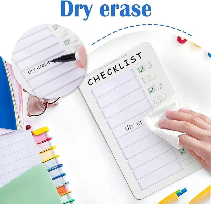 Dry Erase Chore Chart, Standable Whiteboard Checklist Board, Chore Chart - Image 2