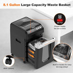 Bonsaii Paper Shredder Heavy Duty, 200-Sheet Auto Feed Micro-Cut 60 Minutes - Image 4