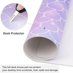 QIYI Large Desk Pad, Colorful Mouse Pad Desktop Decor, Waterproof PU Leather - Image 3