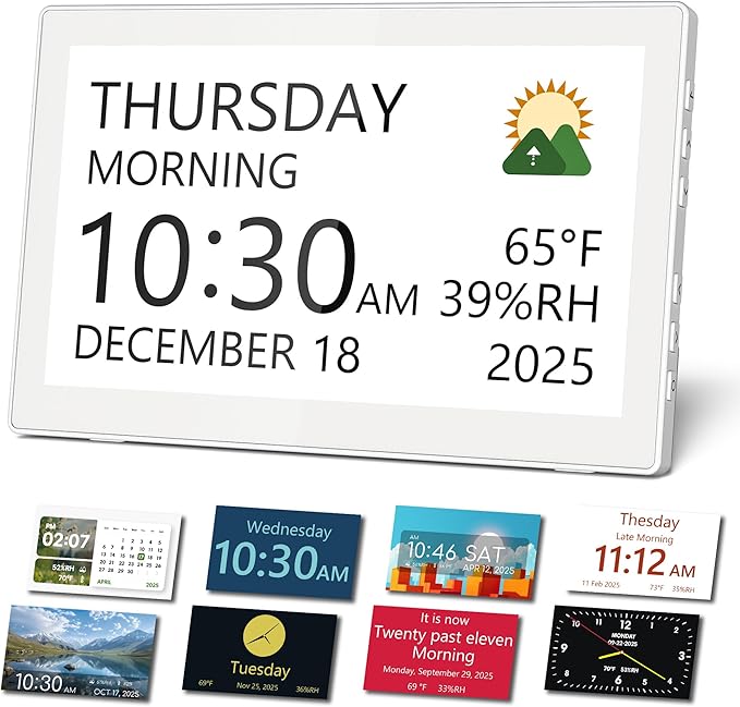 10.1" Digital Clock with Date and Day by Mesqool