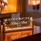 Custom Desk Name Plate Personalized, Light Up Office Acrylic Name Sign - Image 2