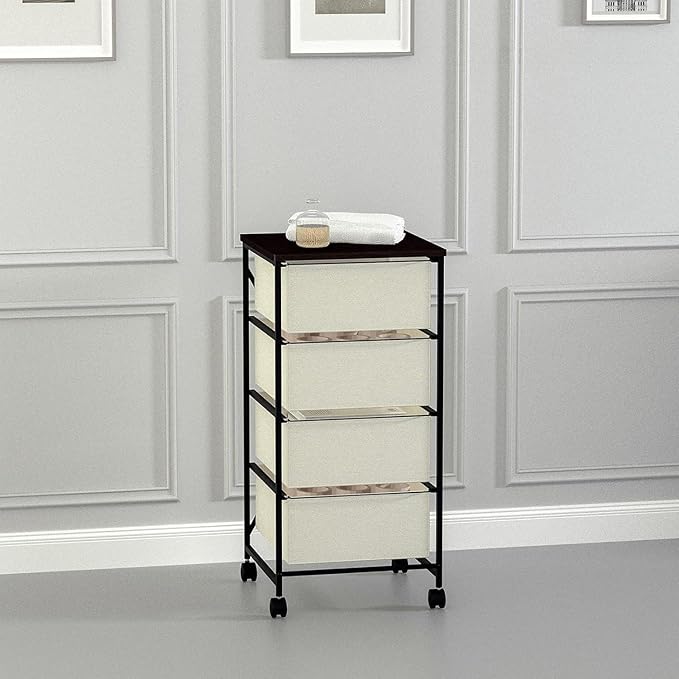 CASUNER Small Cabinet with Drawers Rolling 4 Drawer Mobile File Cabinet - Image 2