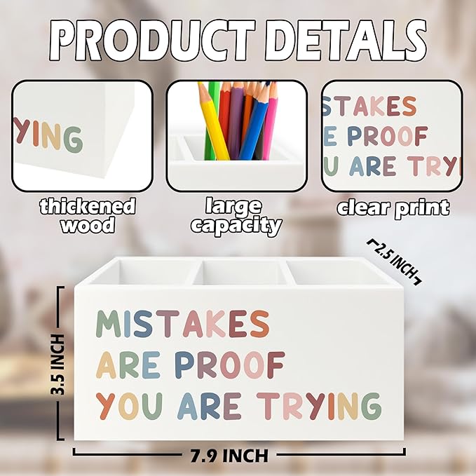 XPH Boho Inspirational Pen Pencil Holder Organizer - Image 7