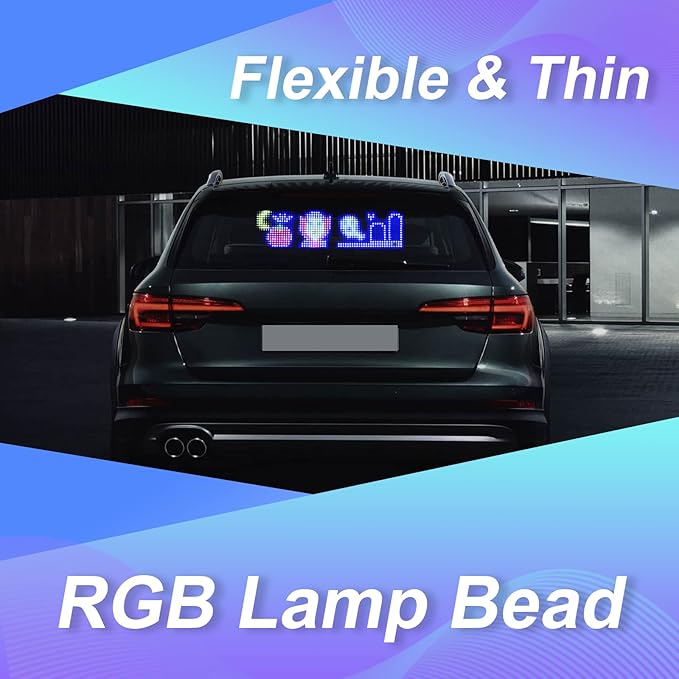 GOTUS Programmable LED Sign, Scrolling Flexible Digital Signs, LED Car Sign - Image 5