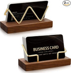 Amyhill 2 Pieces Wood Business Card Holder by Amyhill