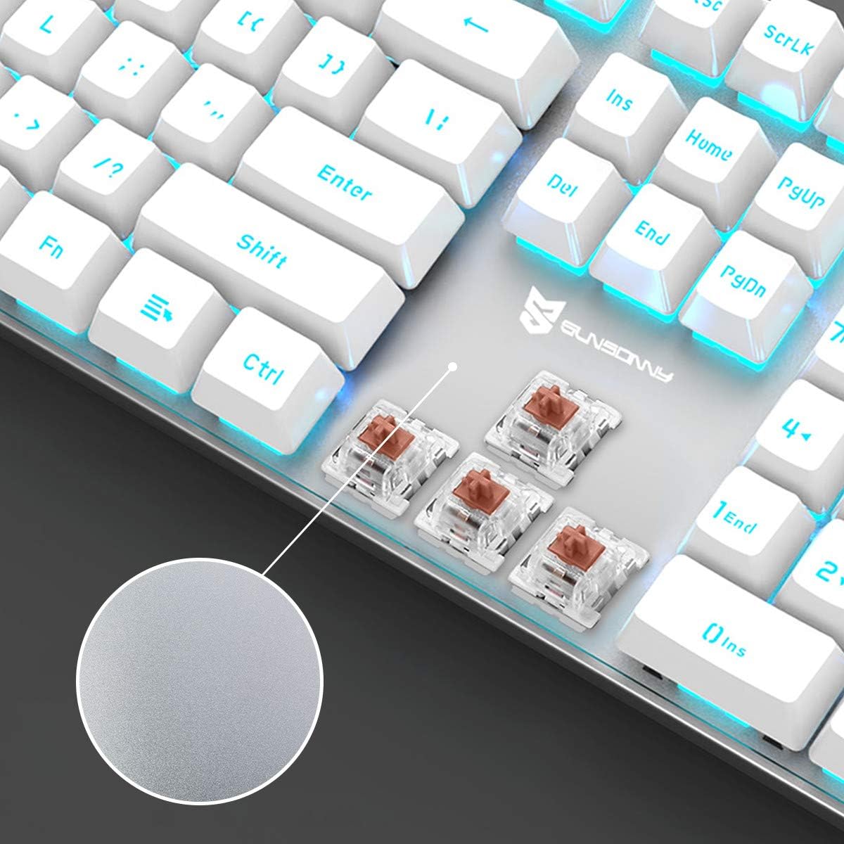 Merdia 104 Keys Full Size Mechanical PC Gaming Keyboard | Brown Switch Hot Sw...