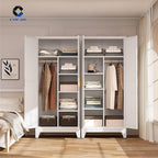 cofar metal wardrobe closet, bedroom armoire with adjustable shown in use