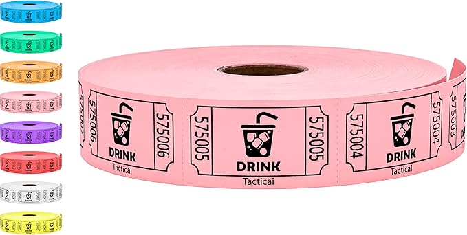 Tacticai 1000 Raffle Tickets, Single Roll by Tacticai