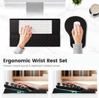 Ospelelf Ergonomic Mouse Pad and Keyboard Stand Wrist Rest Set, Memory Foam - Image 3