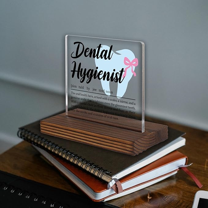 Dental Hygienist Gift Desk Decor Sign, Appreciation Plaque - Image 2