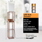 RUNTOP Floor Lamp with Shelves, Shelf Floor Lamp with Wireless Charger & 2 - Image 5