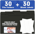 File Folder, HERKKA 30 Pack 1/3 Cut Tab File Folders, File Folders Great - Image 5