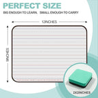 6 Pack Small White Boards, Teacher School, Include 6 Markers, 6 Erasers - Image 3