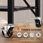 himix 5-tier foldable expandable storage shelves wheels kitchen on a desk or shelf