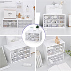 Desk Storage Organizer with 9 Drawers, FODIENS Stackable Desktop Craft Drawer - Image 6