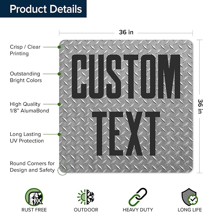 Custom Sign, Custom Street Sign, 11 Font Colors, 13 Font Styles, 4 Hole Options - Image 6