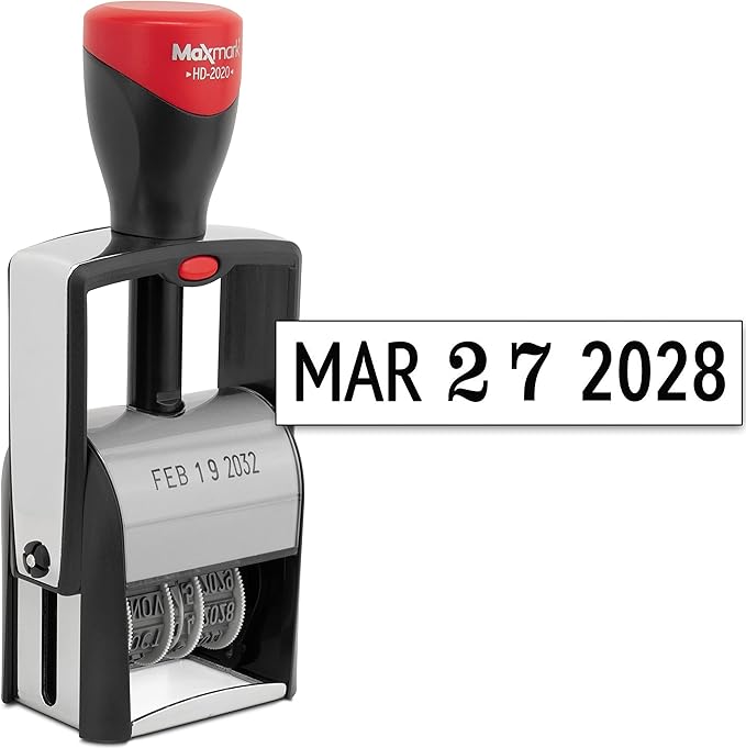 MaxMark Heavy Duty Date Stamp, Large Date Size by Maxmark