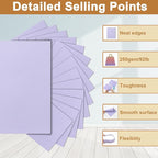 Silunkia 120 Sheets Light Purple Cardstock 8.5 x 11 Certificate Paper, 92lb - Image 3
