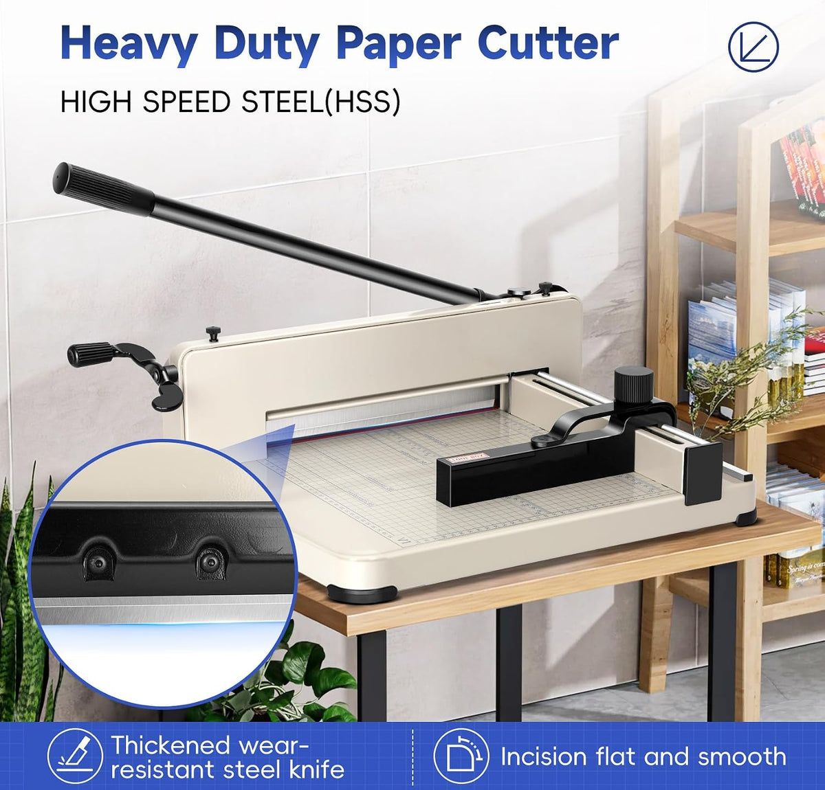 12 Inch Guillotine Paper Cutter Heavy Duty,Paper Cutter Heavy Duty for A4 Pap...