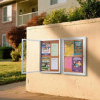 Homezelle Enclosed Cork Bulletin Board 36"x24" Outdoor Weatherproof Cork - Image 7