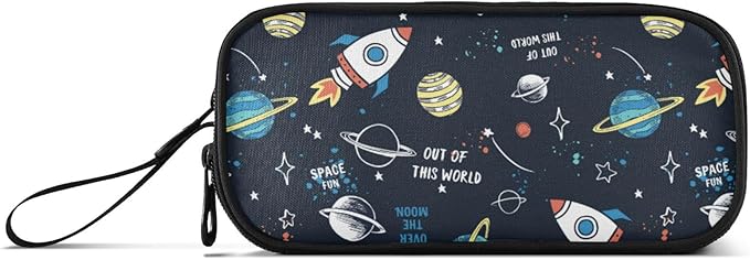 BOENLE Space Rocket Planet Pencil Case Box Boys Girls Large Pencil Pouch - Image 8