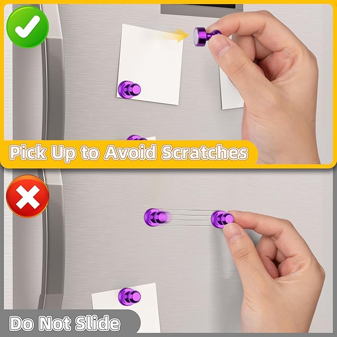 VNDUEEY 16 Pack Purple Fridge Magnets, Refrigerator Magnets Strong Whiteboard - Image 4