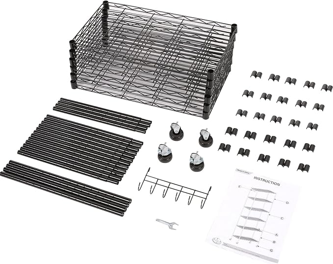 Himimi 6-Tier Storage Shelf Units, Adjustable Wire Shelving - Image 9