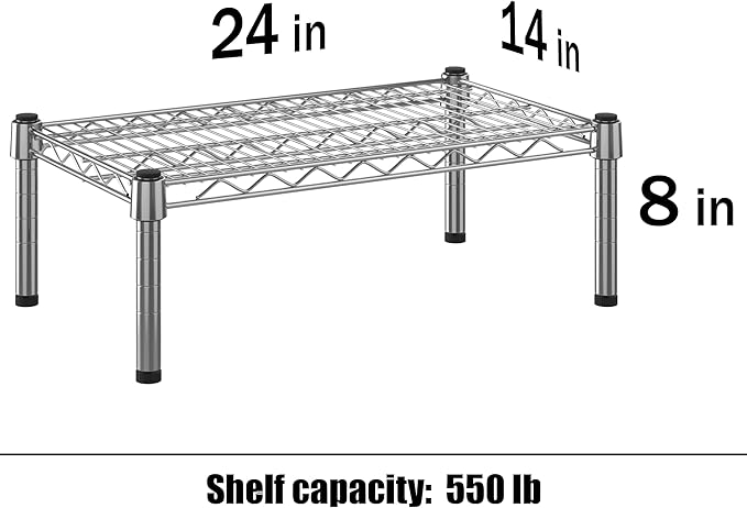 Regal Altair 14" Deep x 24" Wide x 8" Height Wire Shelving Kit | 1-Tier | NSF - Image 3