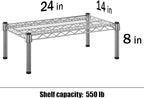 Regal Altair 14" Deep x 24" Wide x 8" Height Wire Shelving Kit | 1-Tier | NSF - Image 3