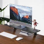 suptek Clamp-on 32 Inch Dual Monitor Desk Mount Riser Shelf Computer Stands - Image 6