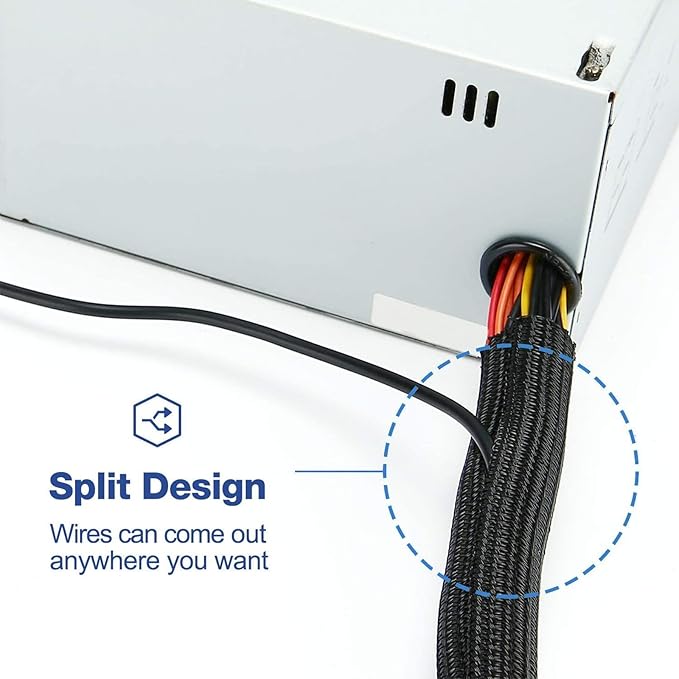 10ft *2pcs - 1/2 inch Cord Protector Wire Loom Tubing Cable Sleeve Split - Image 8