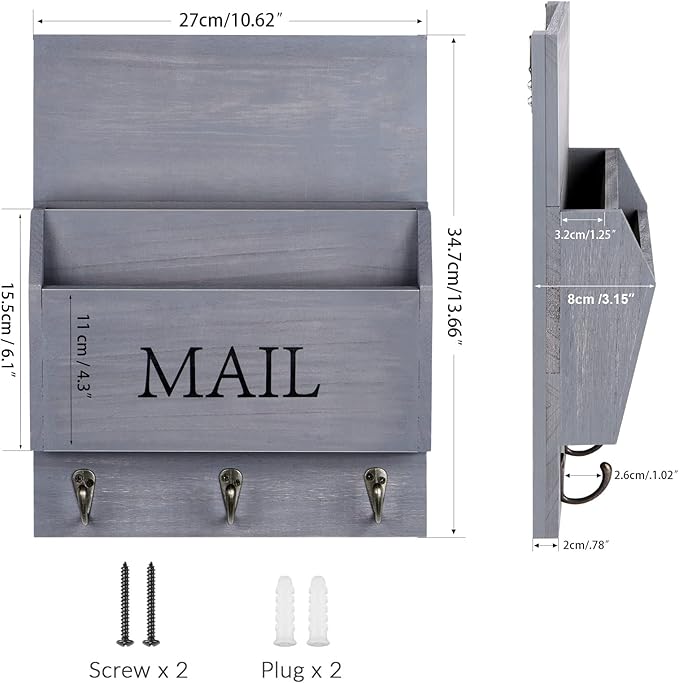 DLQuarts Mail Organizer with Key Holder - Image 5