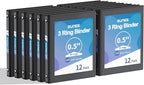 SUNEE 3 Ring Binders 1/2 Inch 12 Pack by SUNEE