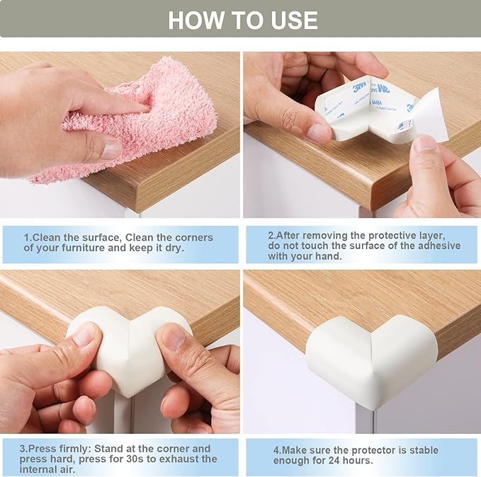 8 Pack Soft Corner Protector Baby Proofing Edge and Corner Guards, Safety - Image 7