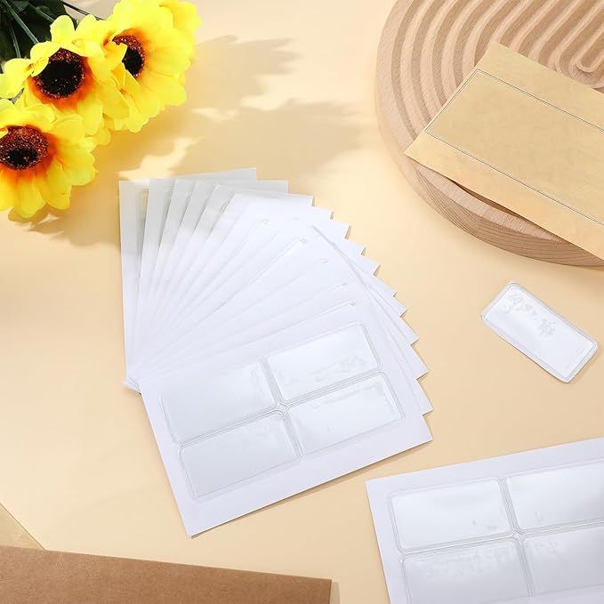 Jeyiour 200 Pcs Label Holders Adhesive Nameplate Pockets Storage Bin Labels - Image 4