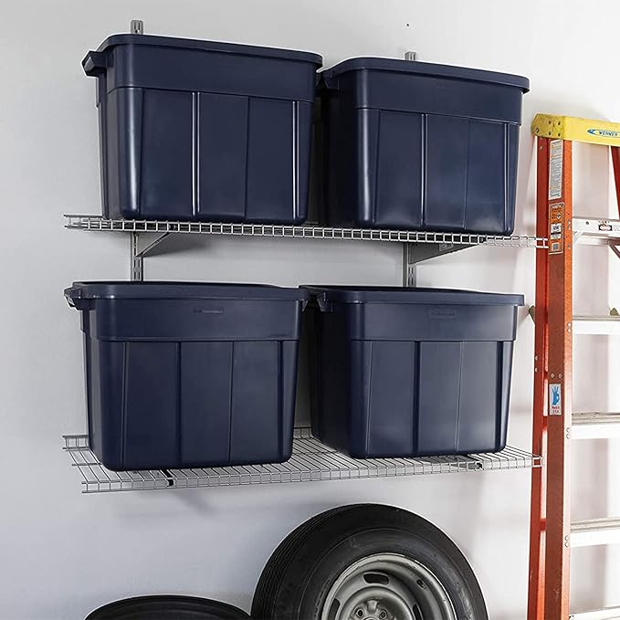 Rubbermaid 18 GAL 6 Pack Garage Storage Bins - Image 2