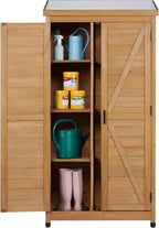 68'' outdoor storage cabinet, wooden garden tool cabinet, main product view