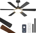 52'' ceiling fans with lights and remote control, main product view